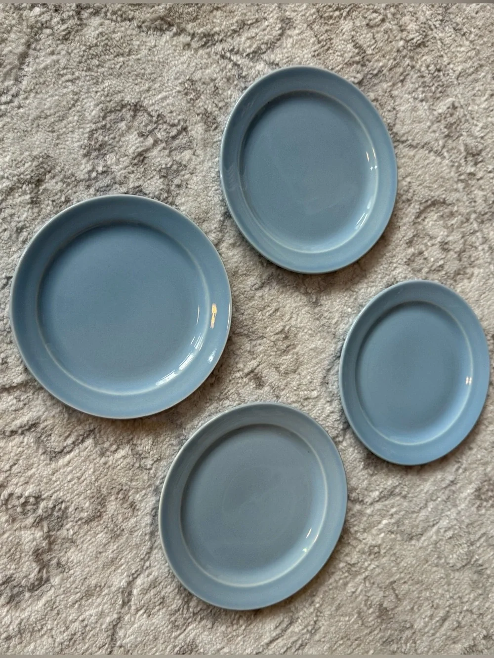 Lu-Ray Pastels Blue Plates Salad Bread Dessert - 6-3/8” Vintage Spring Easter